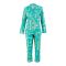 Basix Women's Abstract Pattern Loungewear Set, 2-Piece, Emerald Green, LW-633