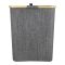 AJF Wooden Laundry Hamper/Basket with Lid, Bathroom Tall Laundry Bin, 19.7in (H) x 15in (W) x 11in (D), Grey, AY-5