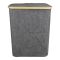 AJF Wooden Laundry Hamper/Basket with Lid, Bathroom Tall Laundry Bin, 19.7in (H) x 15in (W) x 11in (D), Grey, AY-5