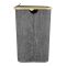 AJF Wooden Laundry Hamper/Basket with Lid, Bathroom Tall Laundry Bin, 19.7in (H) x 15in (W) x 11in (D), Grey, AY-5