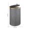 AJF Wooden Laundry Hamper/Basket with Lid, Bathroom Tall Laundry Bin, 23.6in (H) x 15.2in (W) x 12.8in (D), Grey, AY-6