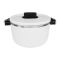 Happy Ware Forte Warmer Pot With Twist-Lock Lid, 3.5 Liter Capacity, 11.6in x 8.7in x 6.5in, White, SU-648