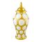 Bhoja Ceramic Vase Candy Jar, Gold, YC-039