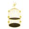 Bhoja 2-Tier Bird Cage Serving Tray, Decorative Dessert Stand for High Tea & Parties, Black & Golden Marble, JWG-019