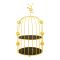 Bhoja 2-Tier Bird Cage Serving Tray, Decorative Dessert Stand for High Tea & Parties, Black & Golden Marble, JWG-019