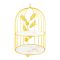 Bhoja 2-Tier Bird Cage Serving Tray, Decorative Dessert Stand for High Tea & Parties, White & Golden Marble, JWG-020