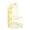 Bhoja 2-Tier Bird Cage Serving Tray, Decorative Dessert Stand for High Tea & Parties, White & Golden Marble, JWG-020