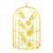 Bhoja 2-Tier Bird Cage Serving Tray, Decorative Dessert Stand for High Tea & Parties, White & Golden Marble, JWG-020