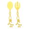 Alpen Berg Salad Server Spoon Set, 2-Pack, Orchid Gold, CD5986