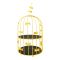 Bhoja 2-Tier Bird Cage Serving Tray, Decorative Dessert Stand for High Tea & Parties, Black & Golden Marble, JWG-018