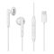 Joyroom Type-C Series Half In-Ear Wired Earphones, White, JR-EC05