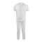 Basix Men's Check Print Cotton Loungewear Dress, 2-Piece Set, White, LW-824