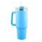 Stainless Steel Insulated Travel Coffee Tumbler with Handle & Straw Lid, Light Blue, (1971-1) 0000985