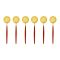 Chucan Stainless Steel Soup Spoon Set, Red & Gold, 6-Pack, CC-014