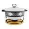 Brilliant 10" Round Casserole Serving Food Warmer Dish With Candle Stand Rack, BR1127