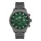 U.S. Polo Assn Men's Round Dial Chronograph Wrist Watch With Chain Strap, Green, USPA1014B-11