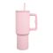 AJF Plain Stainless Steel Vacuum Insulated Tumbler With Lid & Straw, 1800ml, Pink