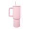 AJF Plain Stainless Steel Vacuum Insulated Tumbler With Lid & Straw, 1800ml, Pink