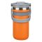 AJF Stainless Steel Vacuum Insulated Tumbler Bottle - Hot/Cold Travel Mug with Lid & Straw, 900ml, Orange, SUS 304