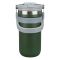 AJF Stainless Steel Vacuum Insulated Tumbler Bottle - Hot/Cold Travel Mug with Lid & Straw, 900ml, Green, SUS 304