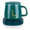 AJF Coffee Cup & Saucer with Electric Heating Pad, 350ml, Green