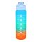 AJF Set of 3 Sports BPA-Free Water Bottles with Time Marker - 2000ml, 800ml & 280ml, Sea Blue