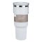 AJF Stainless Steel Vacuum Insulated Tumbler Bottle - Hot/Cold Travel Mug with Lid & Straw, 900ml, White, SUS 304