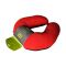 Relaxsit Fiber Two-Tone Neck Pillow, For Travel, Home & Office, Red, 13"x12"