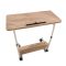 Relaxsit Flexi-Big C-Table/Adjustable Laptop Trolley with Book Rack, Beige, 25-34” H x 15.75” W x 23.75” L