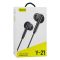 Yolo Type C Wired Earphone, Handsfree, Black, Y-21