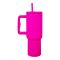 Plain Stainless Steel Vacuum Insulated Tumbler With Lid & Straw, 1800ml, Mature Pink