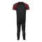 Basix Men's Embroidered Dry Fit Raglan Sleeves Tracksuit, Black & Maroon, TS-202