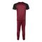 Basix Men's Embroidered Dry Fit Raglan Sleeves Tracksuit, Black & Maroon, TS-203