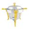 Onemore Round Soup Casserole Serving Glass Dish With Candle Stand/Rack - Buffet Food Warmer, 4 Liter, KC610SW