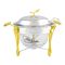 Onemore Round Soup Casserole Glass Serving Dish With Candle Stand/Rack - Buffet Food Warmer, 4 Liter, JY610SW