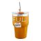 Stainless Steel Insulated Mini Travel Coffee Tumbler with Straw, 600ml, Brown, (80073/CY-0702) 0001250