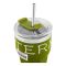 Stainless Steel Insulated Mini Travel Coffee Tumbler with Straw, 600ml, Green, (80073/CY-0702) 0001250