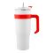 Stainless Steel Insulated Travel Coffee Tumbler with Handle & Straw Lid, White, (9209) 0001184