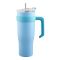 Stainless Steel Insulated Travel Coffee Tumbler with Handle & Straw Lid, Light Blue, (9209) 0001184