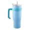 Stainless Steel Insulated Travel Coffee Tumbler with Handle & Straw Lid, Light Blue, (9209) 0001184