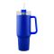 Stainless Steel Insulated Travel Coffee Tumbler with Handle & Straw Lid, Dark Blue, (1971-1) 0000985