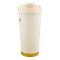 Floral Stainless Steel Vacuum Insulated Thermos Flask Travel Coffee Mug with Straw, 520ml, White, 0001233