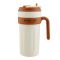 Stainless Steel Insulated Cup & Travel Coffee Mug with Temperature Display, 650ml, Brown & White (8007) 0000982