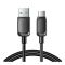 Joyroom Multi Color Series USB-A To Type-C Fast Charging Data Cable (1.2m/4ft, 3A), Black, S-A14