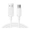 Joyroom Multi Color Series USB-A To Type-C Fast Charging Data Cable (1.2m/4ft, 3A), White, S-A14