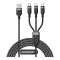 Joyroom Multi-Use Series 3-in-1 USB-A To Lightening+Type-C+Micro Data Cable (1.2m/4ft,3.5A), Black, S-A18