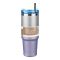 Diamond Paint Stainless Steel Vacuum Insulated Travel Mug with Lid & Straw, Coffee Tumbler, 900ml, Blue, 102229