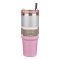 Diamond Paint Stainless Steel Vacuum Insulated Travel Mug with Lid & Straw, Coffee Tumbler, 900ml, Pink, 102229