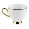 Table Top Tea Cup & Saucer Set, 12-Piece, Thick Gold Footed Design