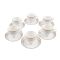 Table Top Tea Cup & Saucer Set, 12-Piece, Moon Design